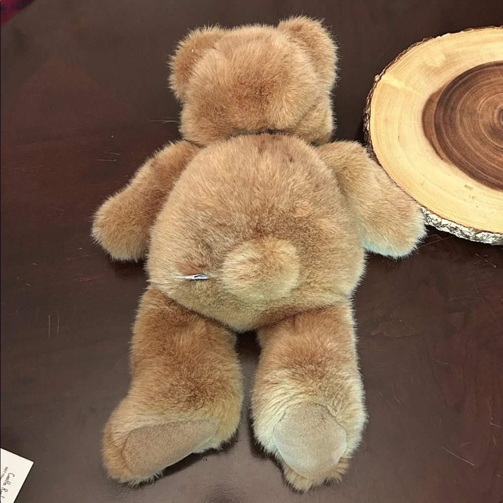Mary Myers Plush Brown Teddy Bear with Green Bow Stuffed‎ Animal 16in